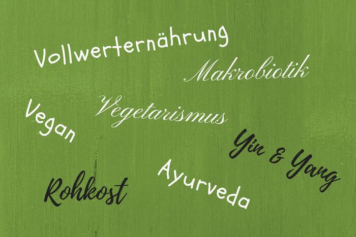 Ernährungsformen im Vergleich