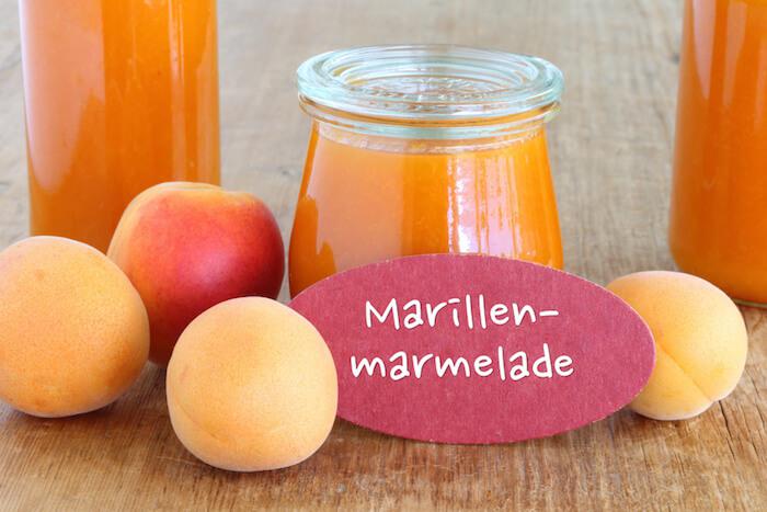 Selbstgemachte Marillenmarmelade