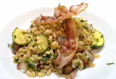 Zartweizen mit Speck Gemüse