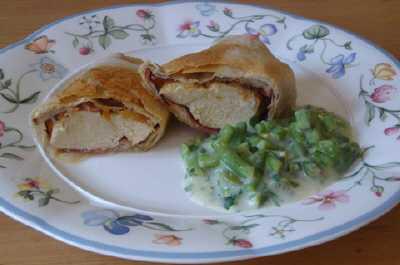 Hühnerbrust im Strudelmantel nach dem issgesund-Rezept