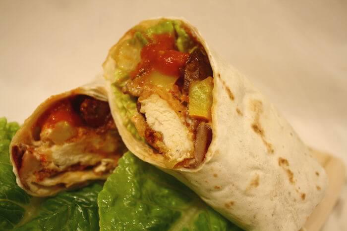 Wraps mit knusprigem Hühnchen nach dem issgesund-Rezept