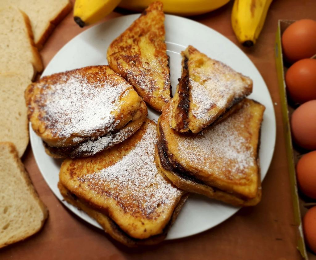 Arme Ritter mit Bananen-Schoko Füllung nach dem issgesund-Rezept