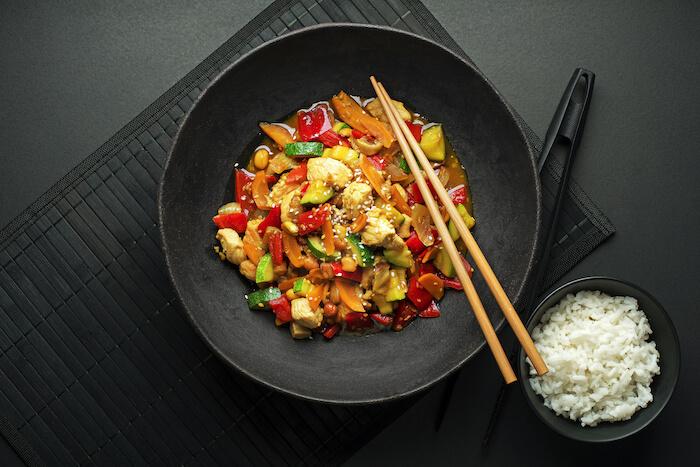 Chinesisches Gemüse mit Huhn nach dem issgesund-Rezept