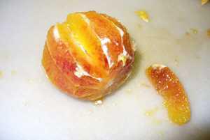 Orangenfilet ohne Haut