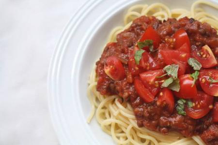 Spaghetti mit Linsen